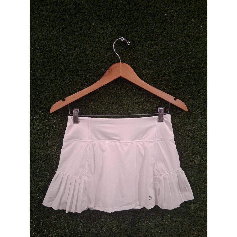 MPG Sport Women's White Pleated Tennis Skort Skirt Size S Athletic Golf Gym